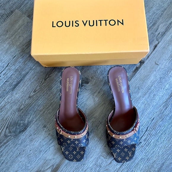 Louis Vuitton Monogram Heel Sandals - Picture 1 of 3